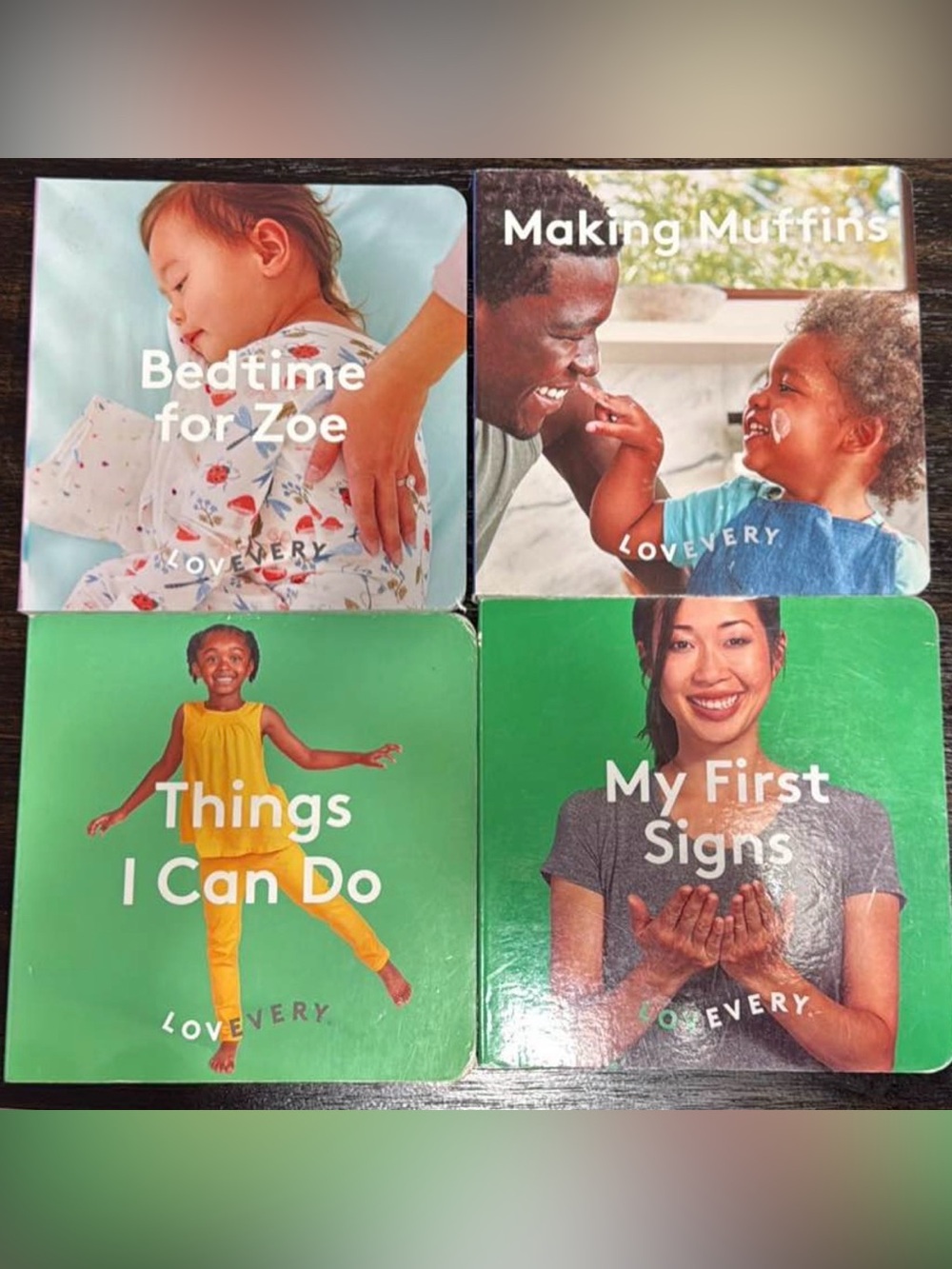 Lovevery Kids Board Book Set - Green & Multicolor